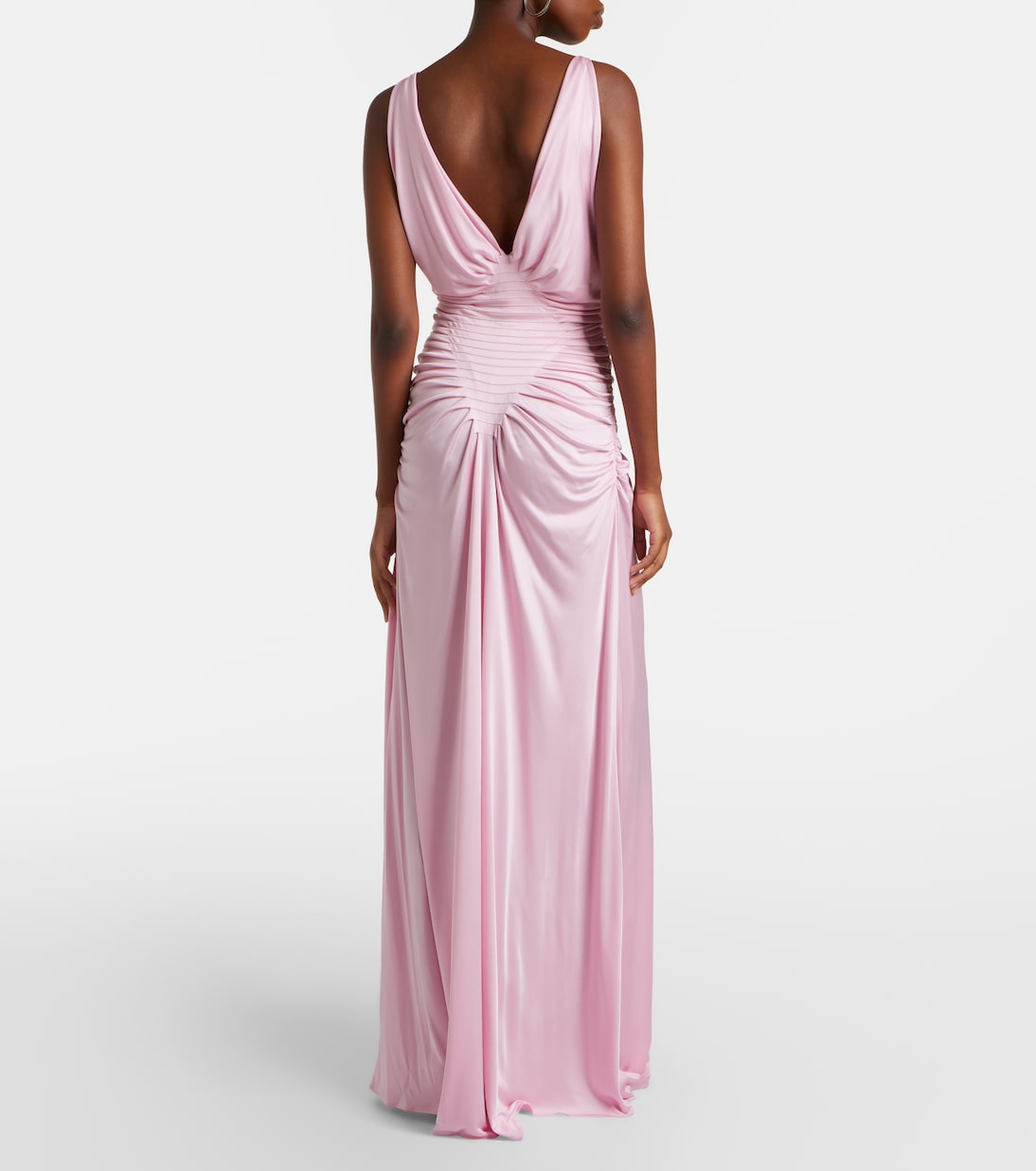 Versace - Draped jersey gown