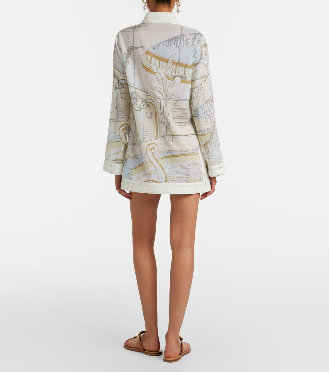 Tory Burch - Printed cotton voile tunic