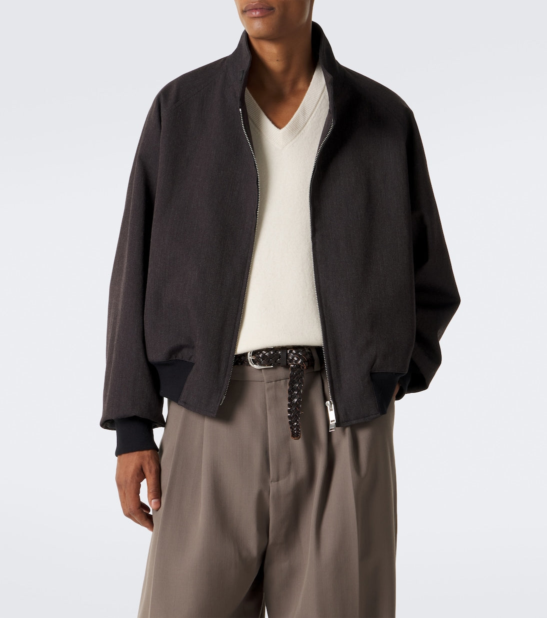 Studio Nicholson - Over cotton and wool bomber jacket