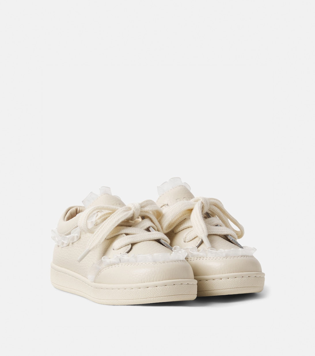 Donsje - Lisel tulle-trimmed leather sneakers
