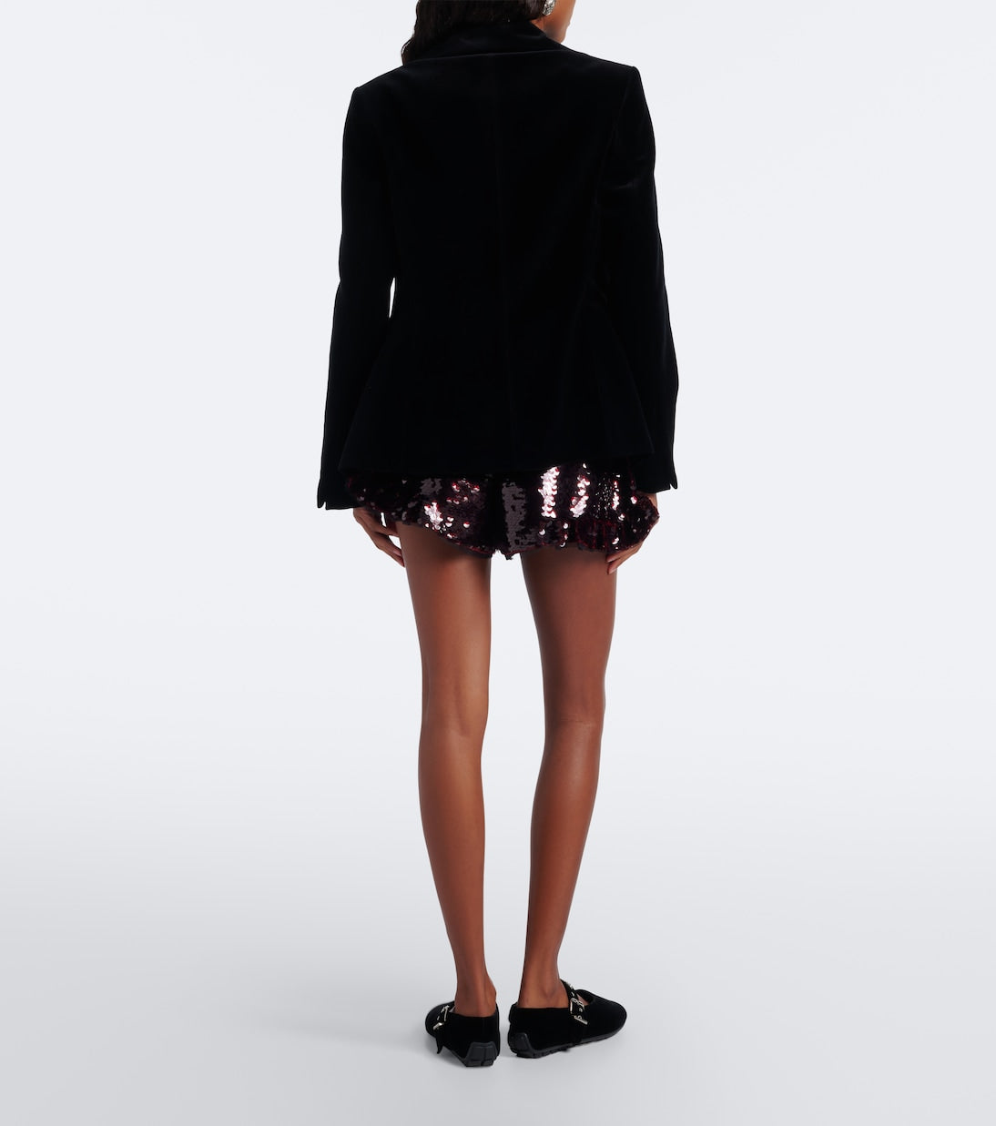 Simone Rocha - Ruffled sequined shorts