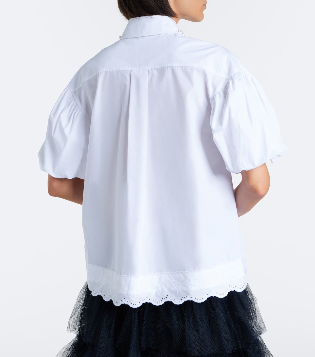 Simone Rocha - Embellished scalloped cotton shirt