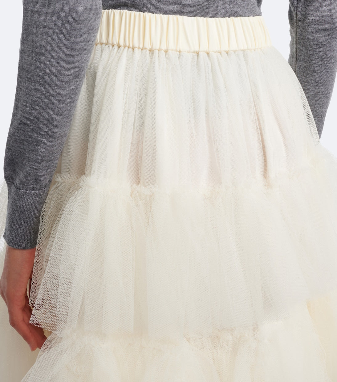 Simone Rocha - Ruffled tulle midi skirt