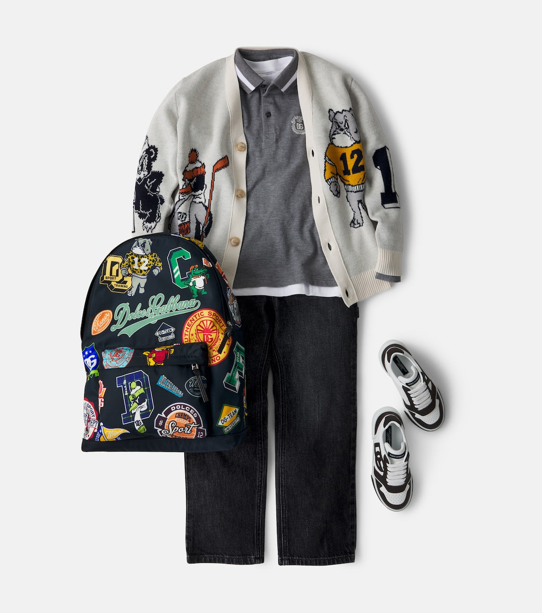 Dolce&Gabbana Kids - DG leather sneakers