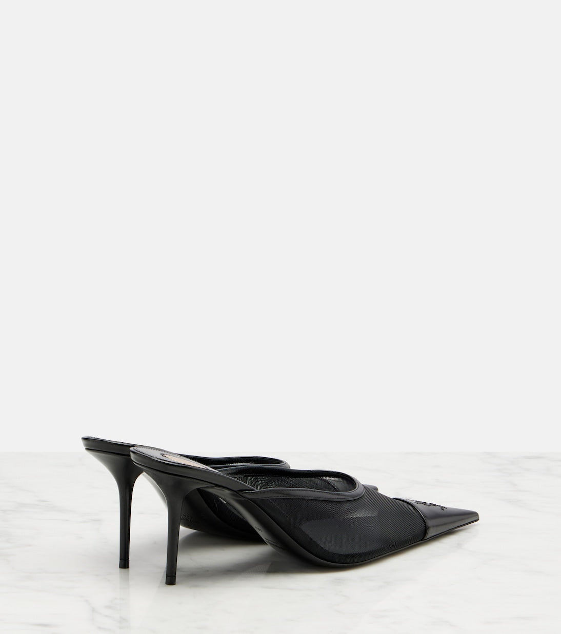 Saint Laurent - Renée mesh and leather mules