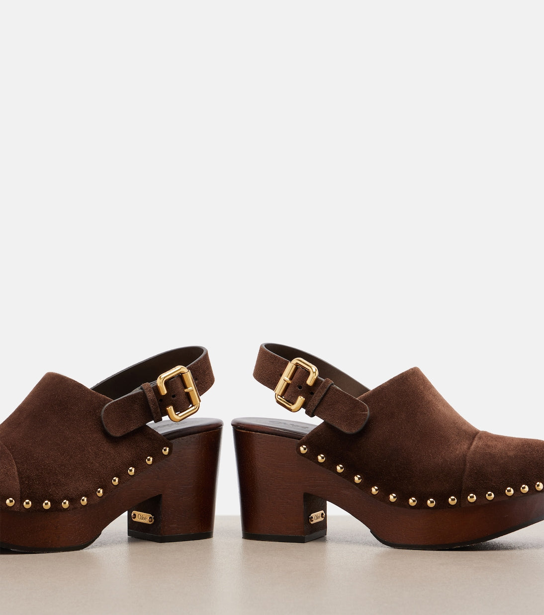 Chloé - Jeannette suede clogs
