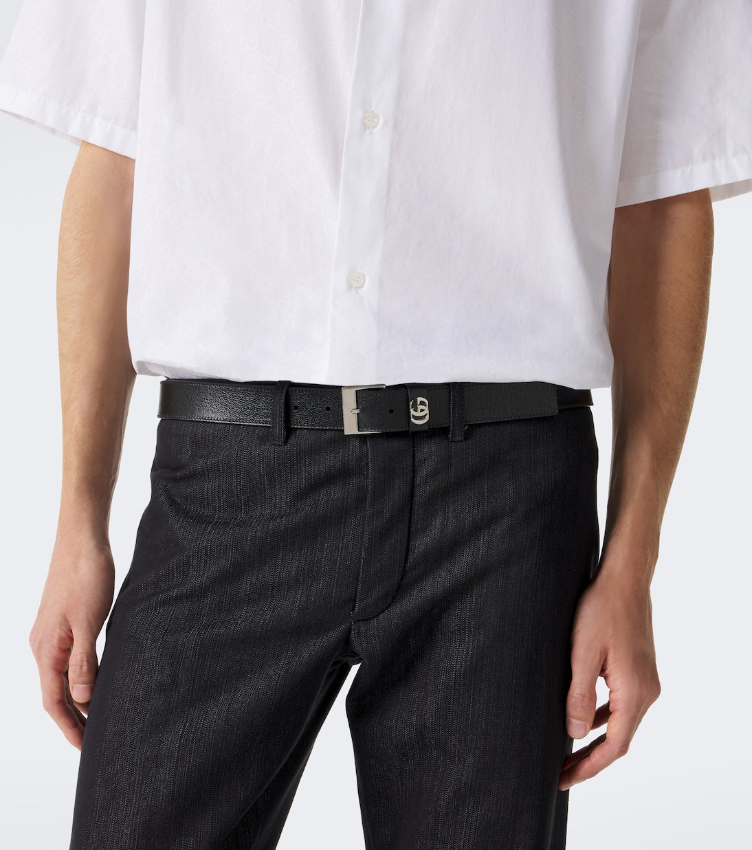 Gucci - GG leather belt