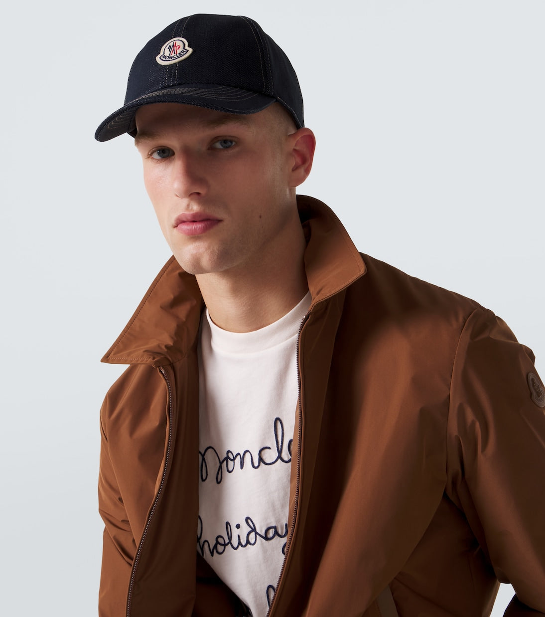 Moncler - Logo denim baseball cap