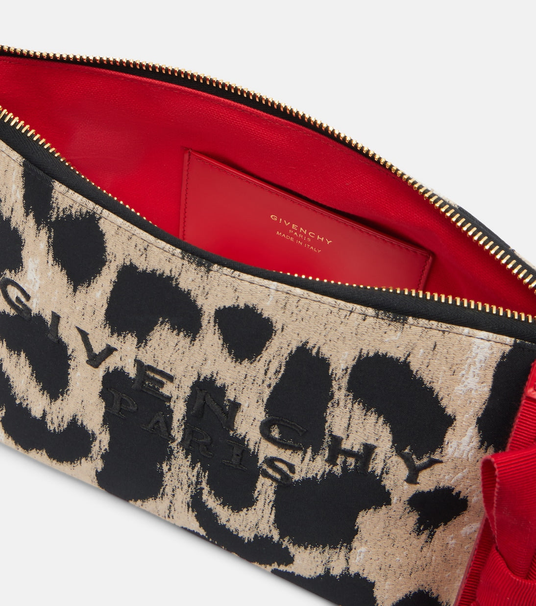 Givenchy - Logo leopard-print pouch