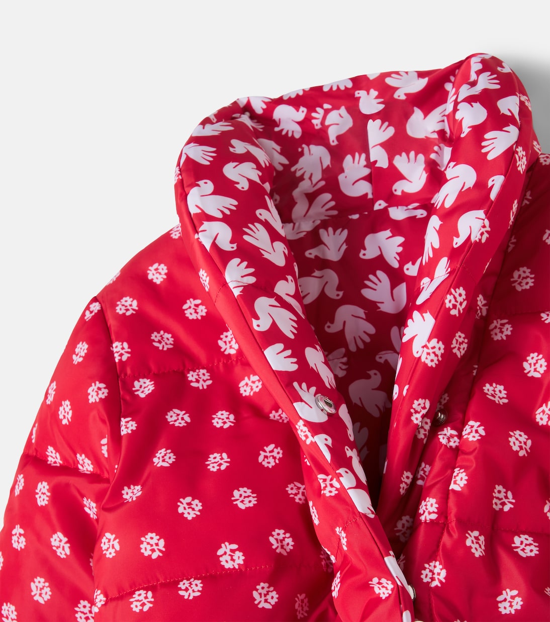 Stella McCartney Kids - Belted printed puffer jacket
