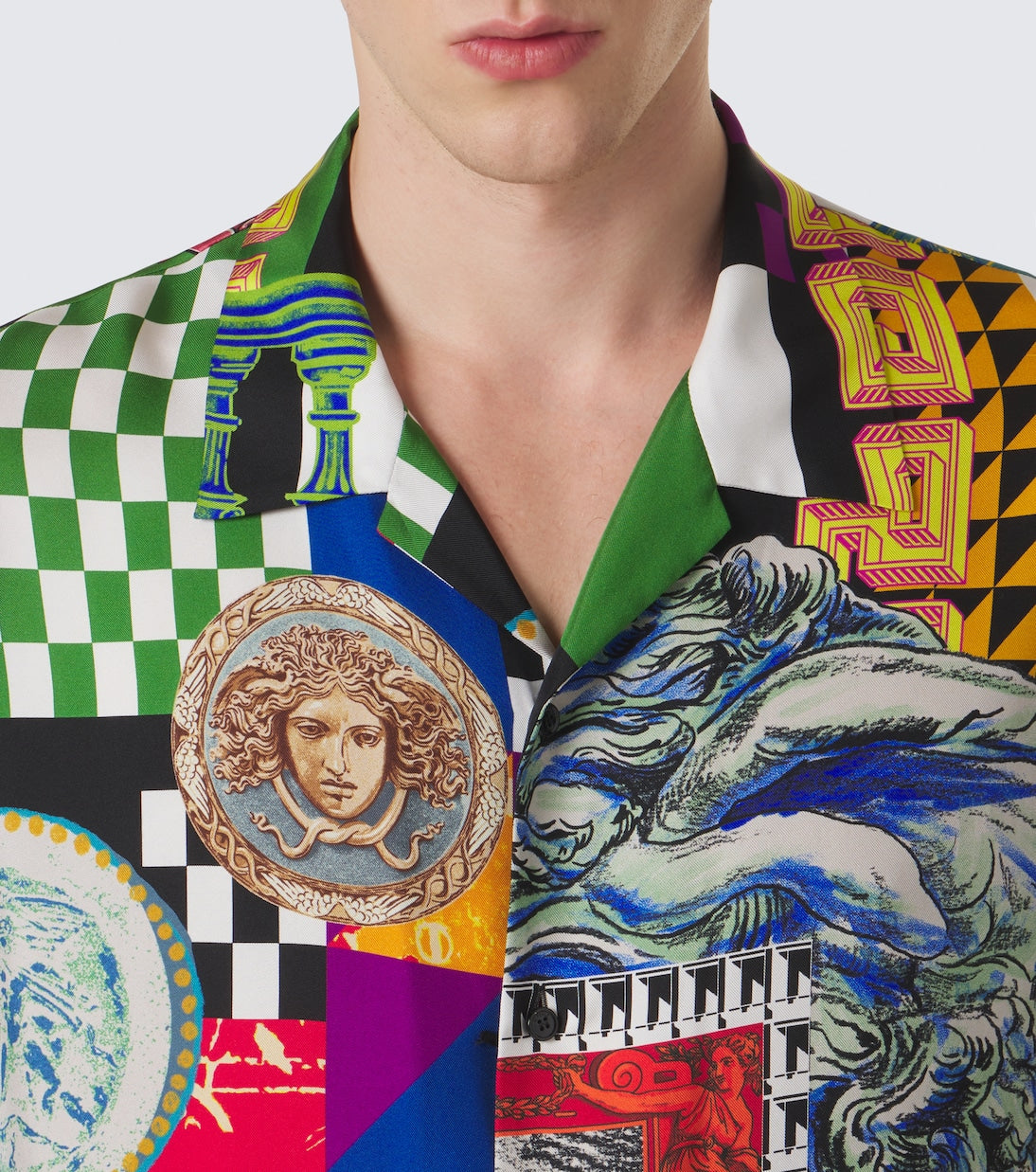 Versace - Medusa silk twill bowling shirt