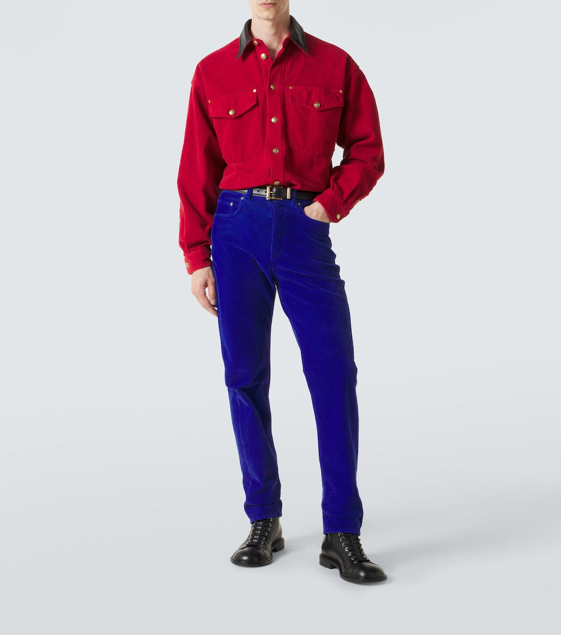 Versace - Tapered cotton corduroy pants