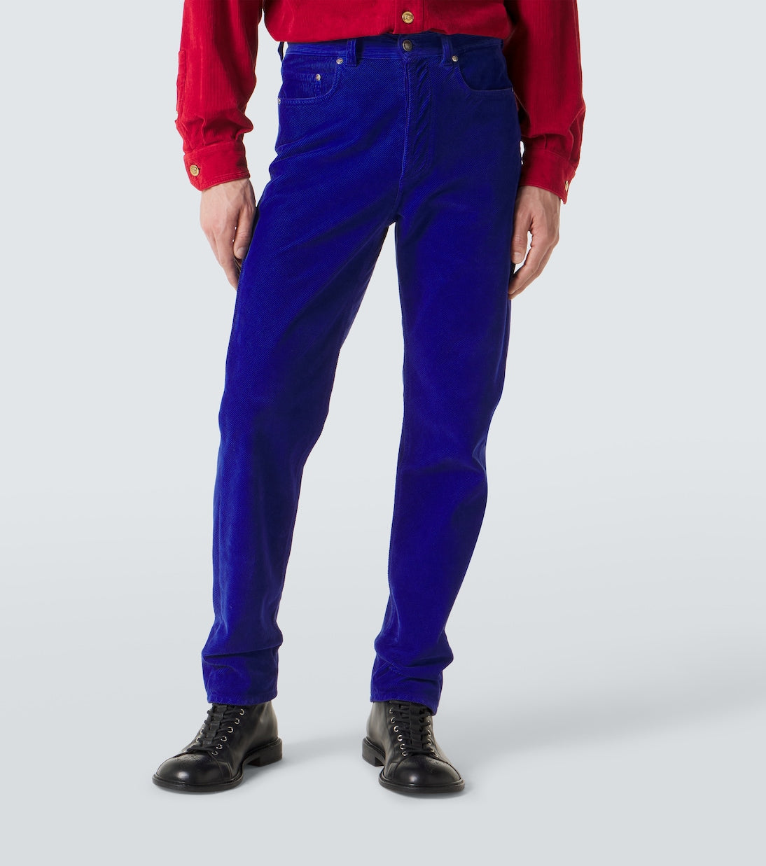 Versace - Tapered cotton corduroy pants