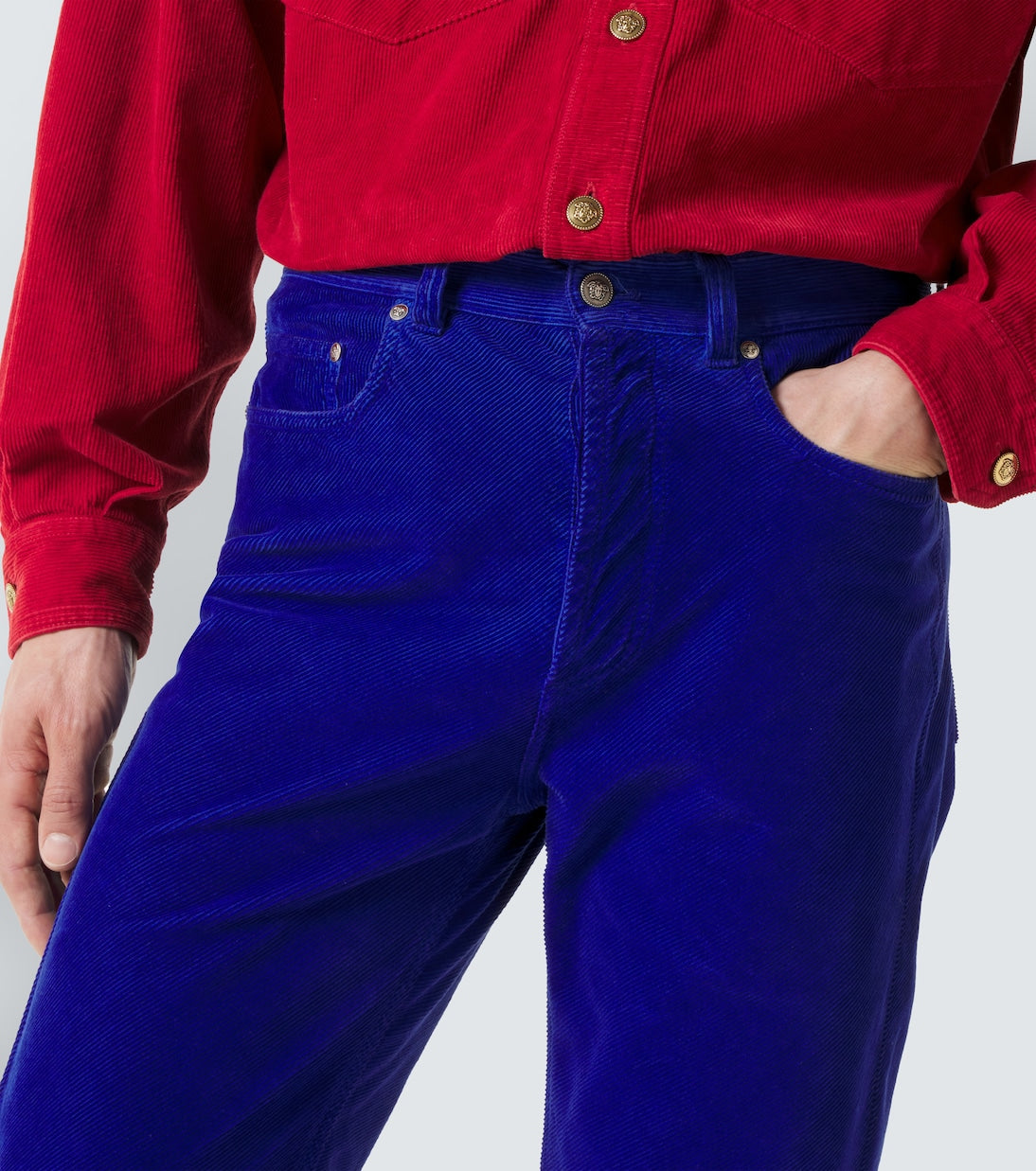 Versace - Tapered cotton corduroy pants