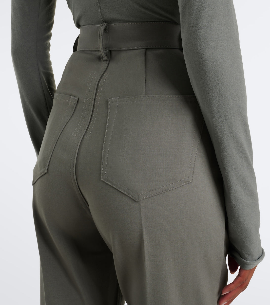 Rick Owens - Bolan high-rise wool-blend flared pants