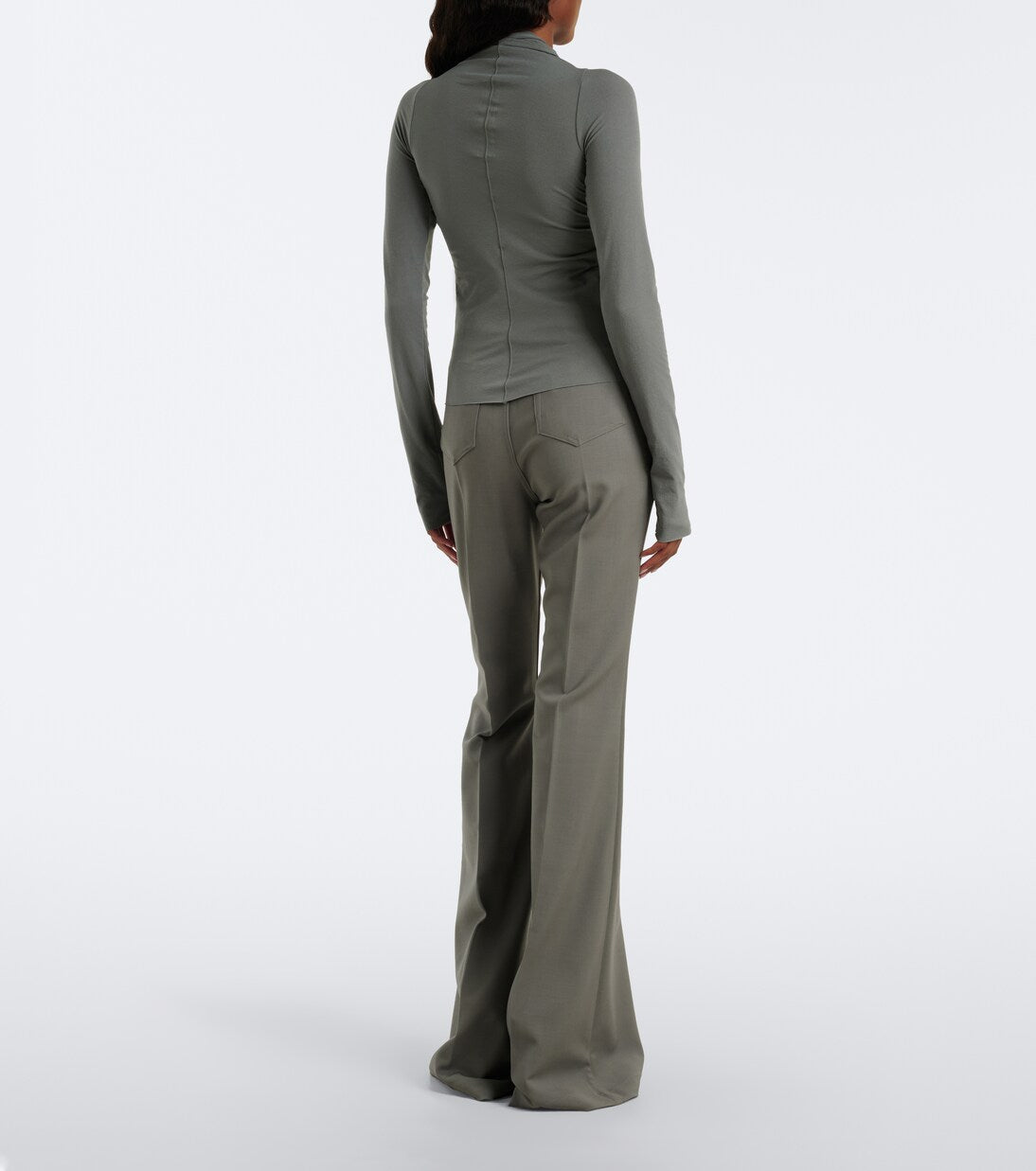 Rick Owens - Bolan high-rise wool-blend flared pants