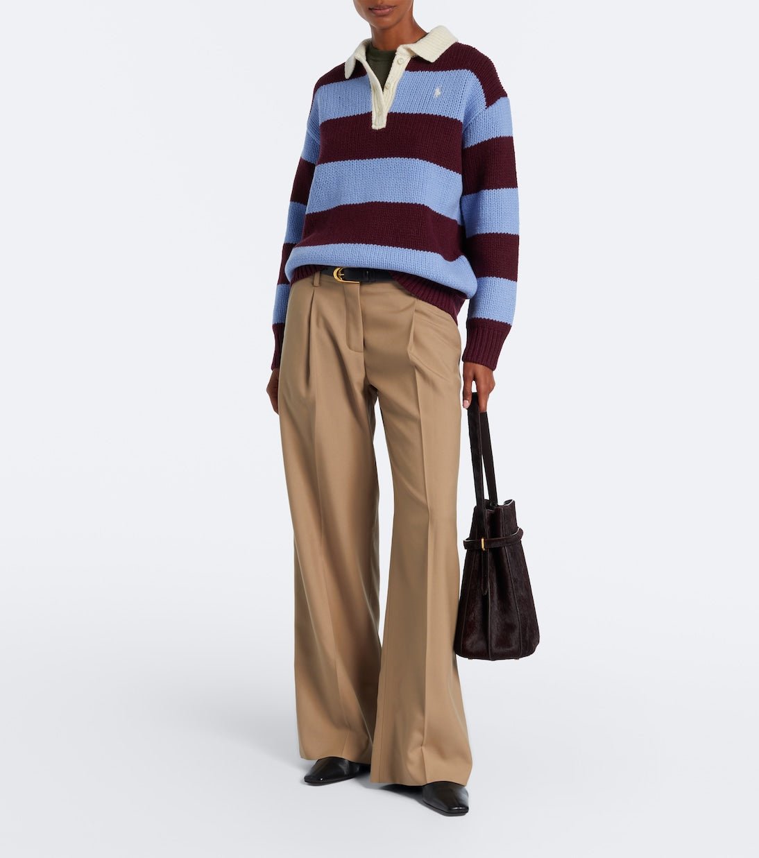 Polo Ralph Lauren - Striped wool-blend polo sweater