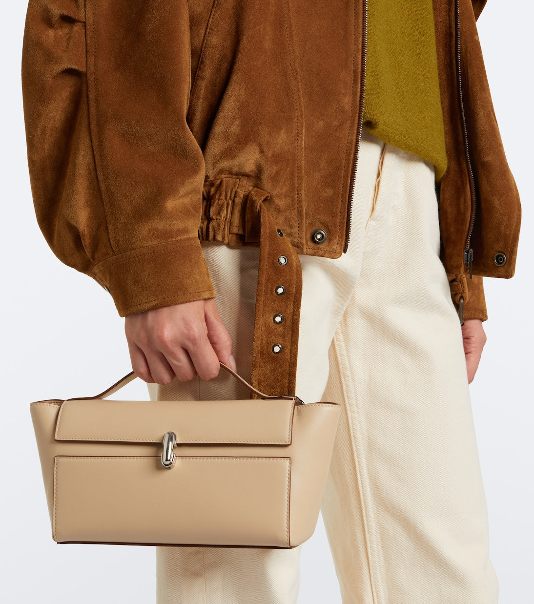 Savette - Symmetry Trapeze Small leather top-handle bag