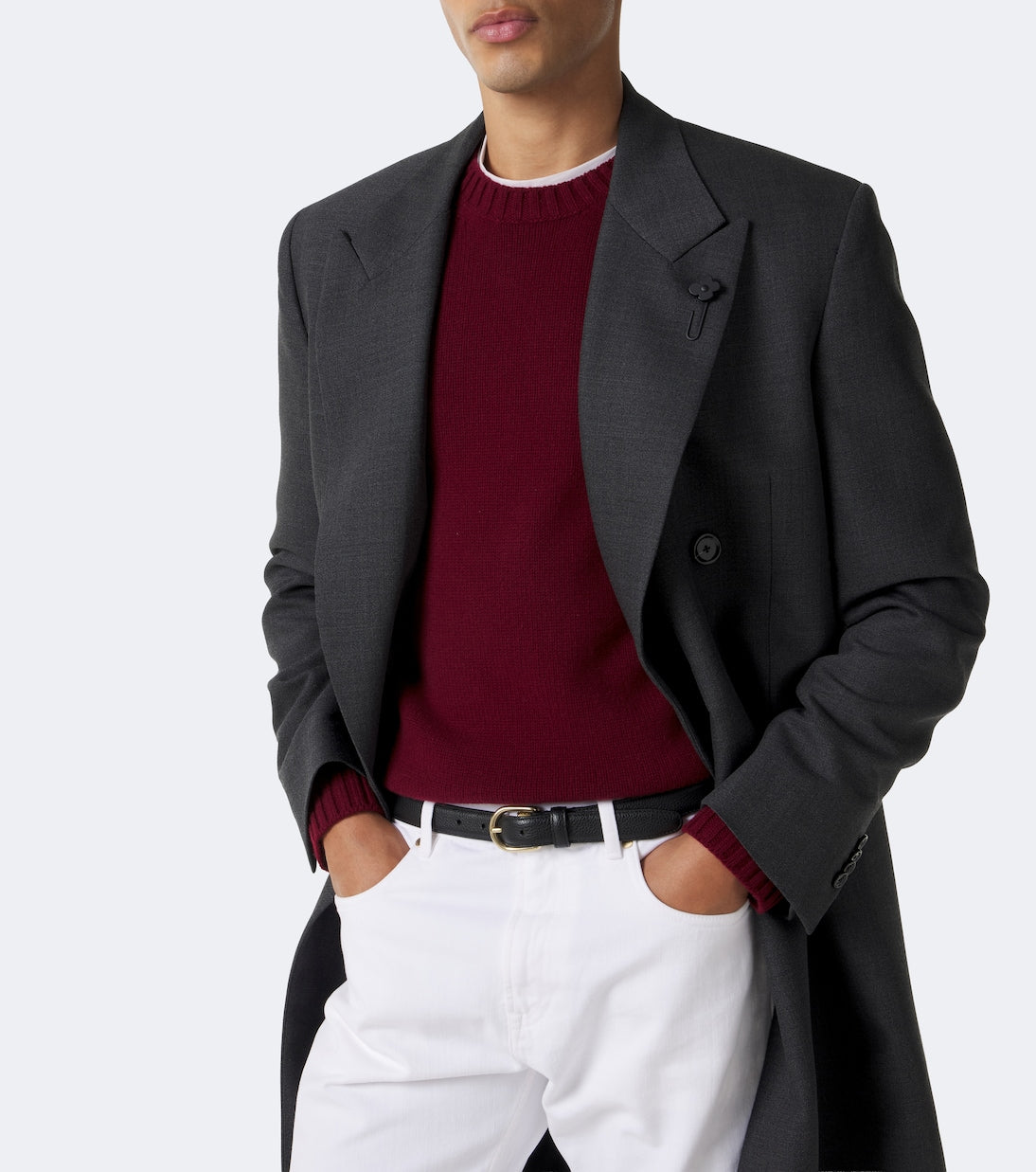 Lardini - Double-breasted wool-blend coat