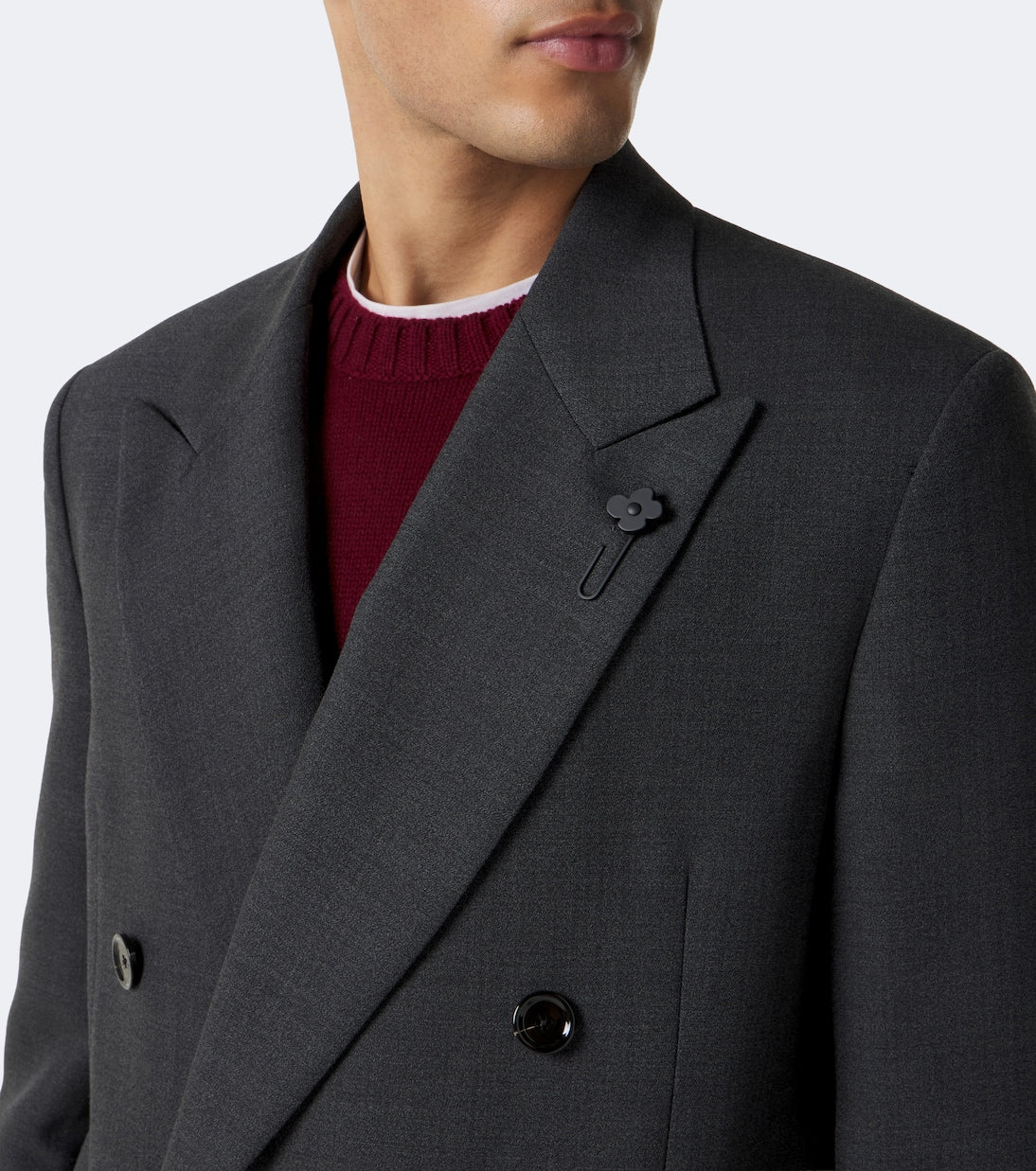 Lardini - Double-breasted wool-blend coat