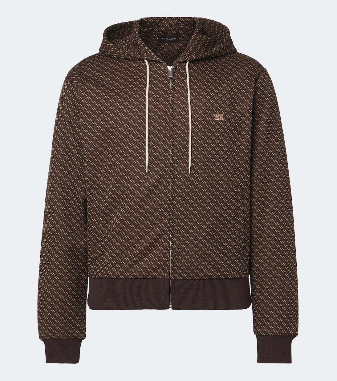 Wales Bonner - Hooded jacquard track jacket