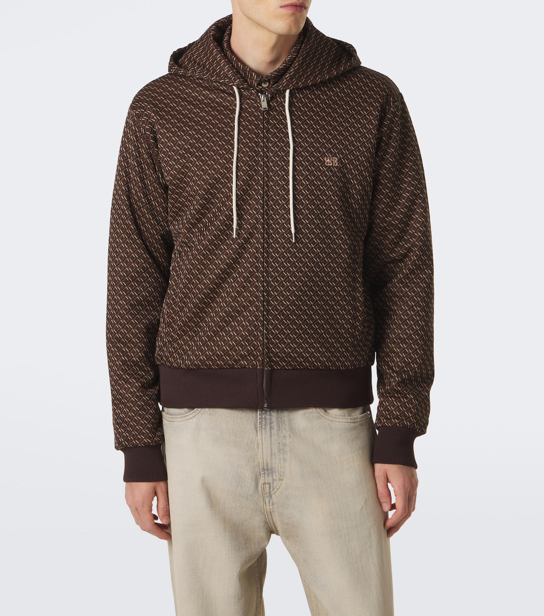 Wales Bonner - Hooded jacquard track jacket