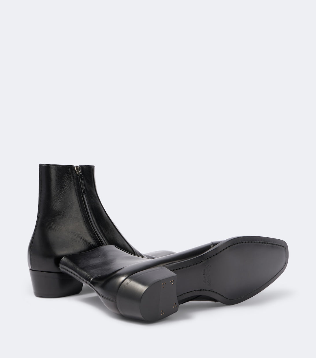 Saint Laurent - Aurelien leather ankle boots