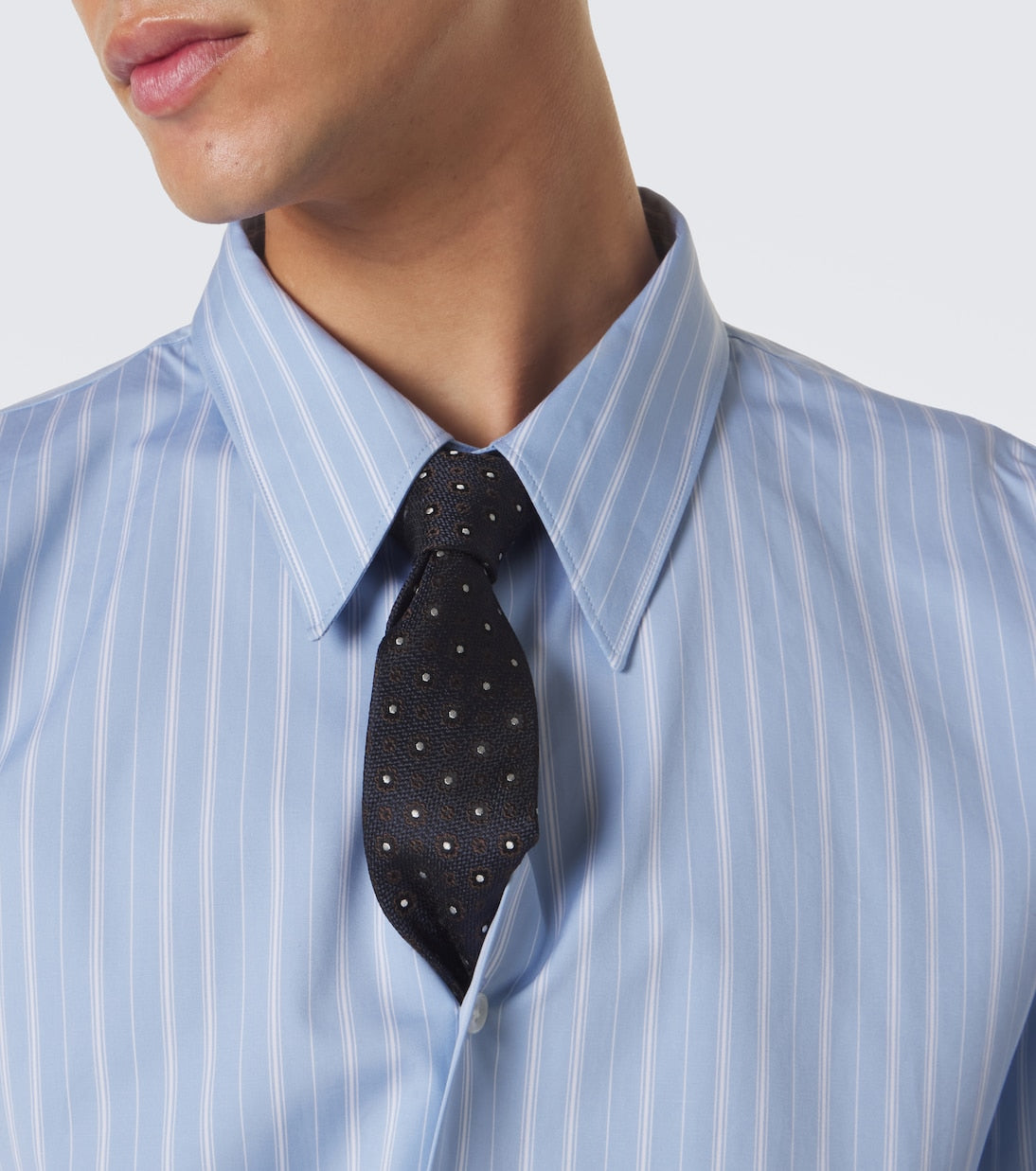 Saint Laurent - Polka-dot silk jacquard tie