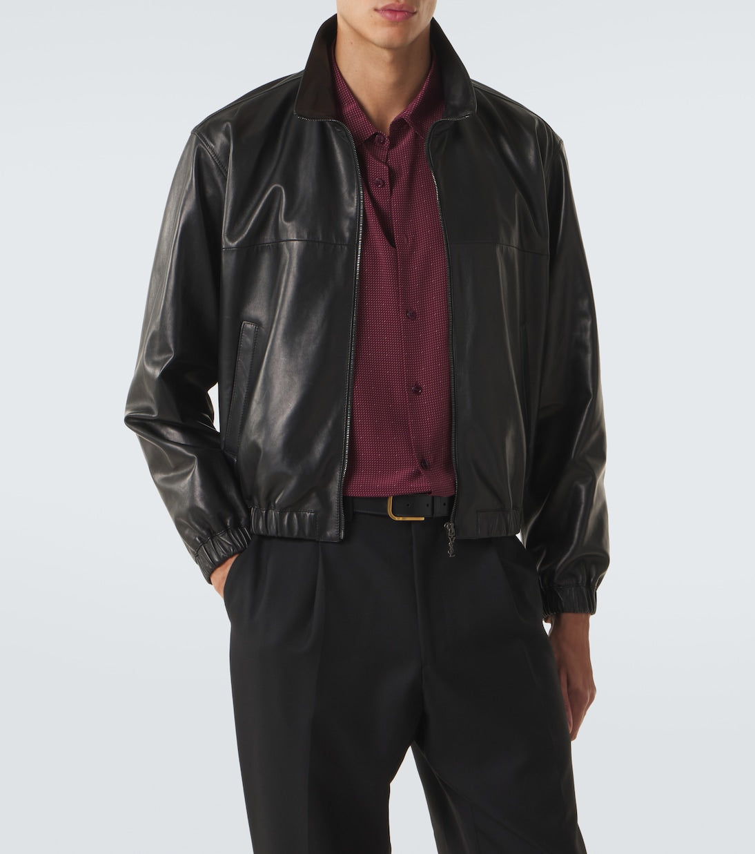 Saint Laurent - Leather blouson jacket