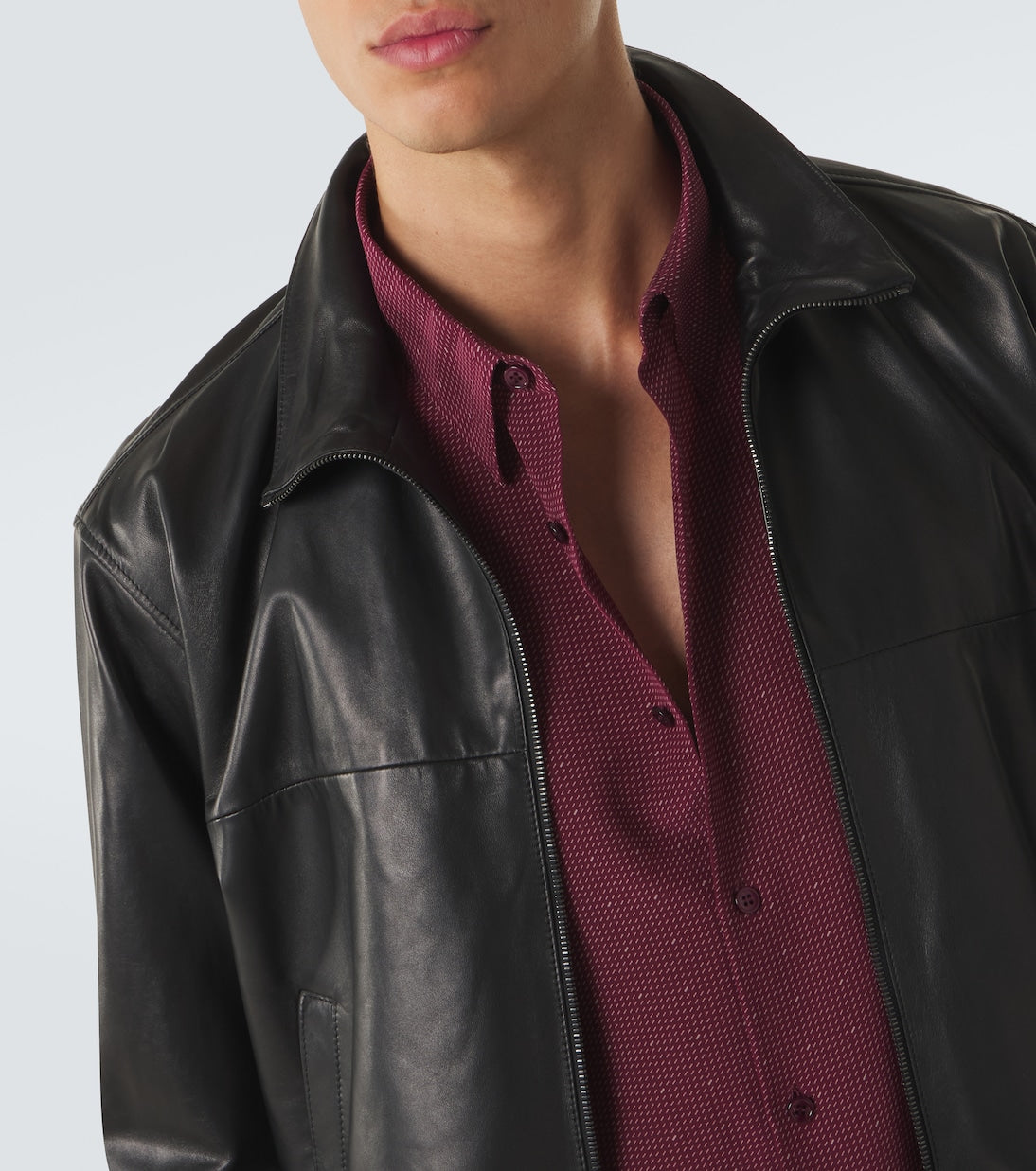 Saint Laurent - Leather blouson jacket