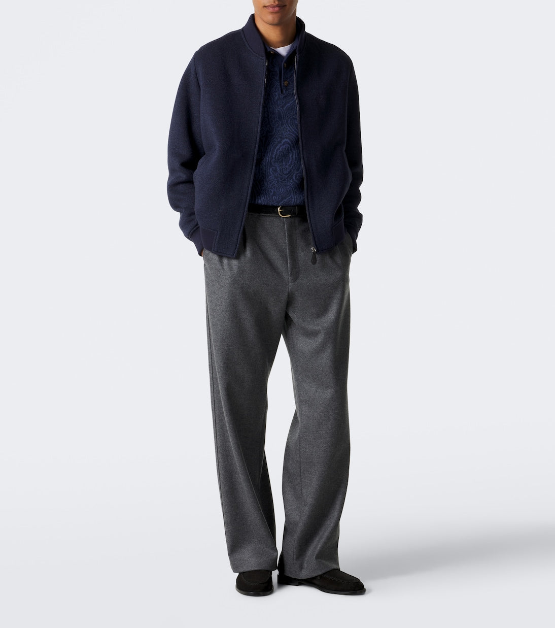 Etro - Paisley wool-blend polo sweater