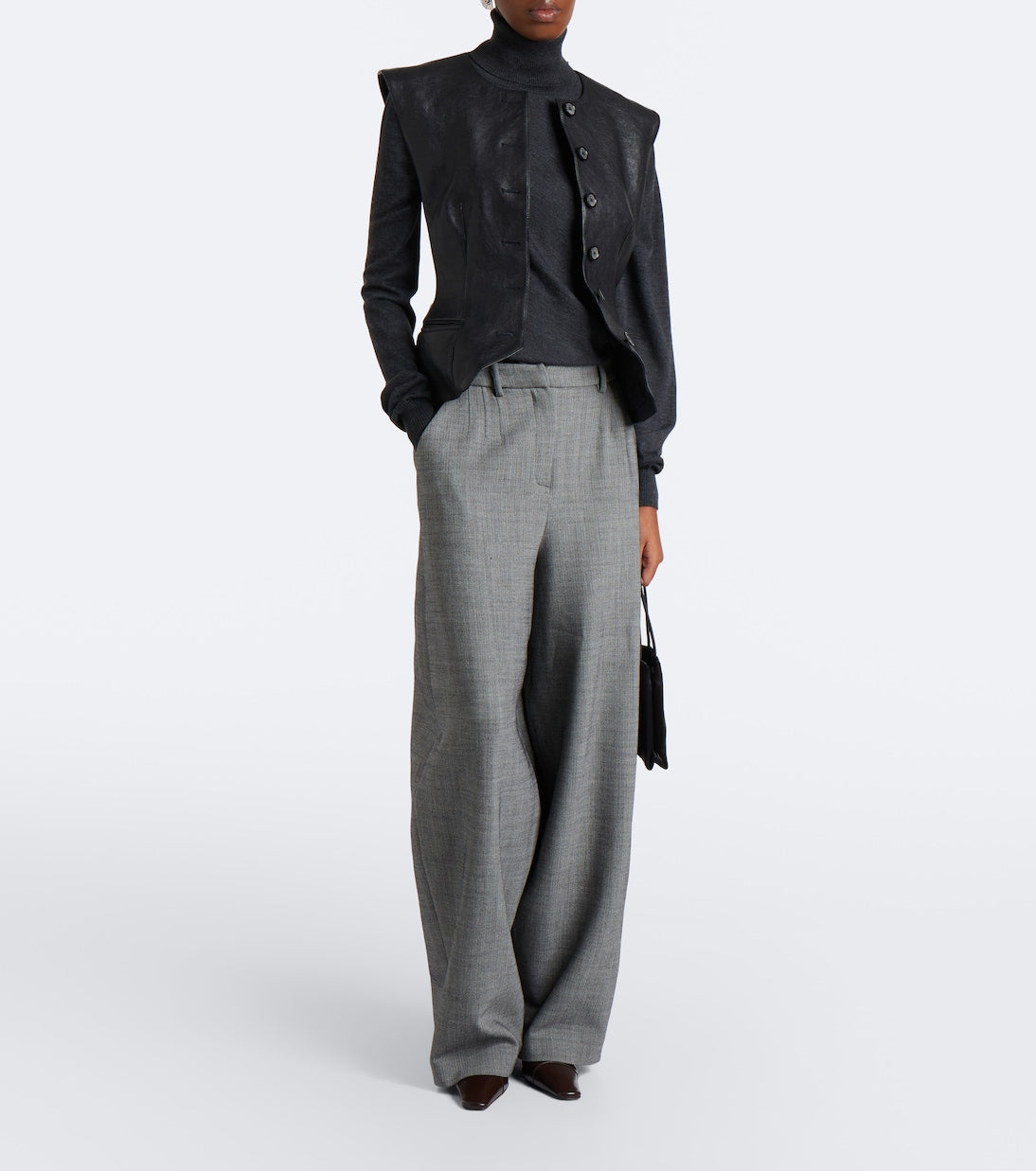 Magda Butrym - Draped wool turtleneck sweater