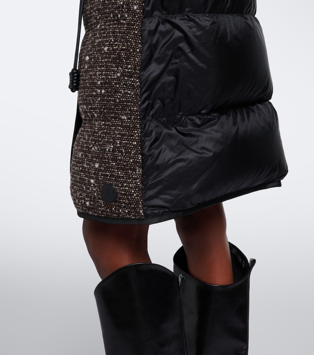 Moncler - Figurative down-paneled wool-blend vest