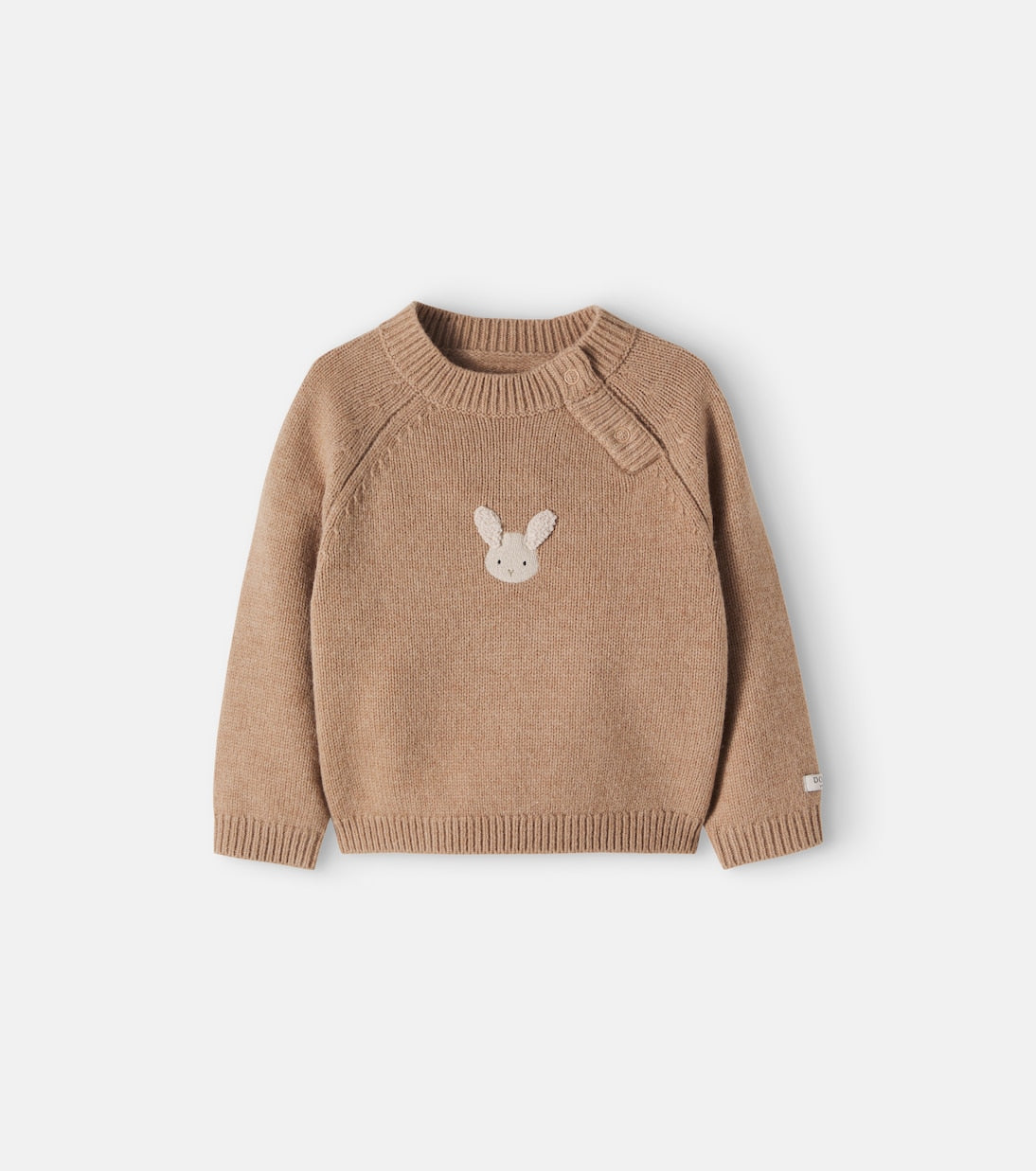 Donsje - Baby Sibbe patch-appliqué wool sweater
