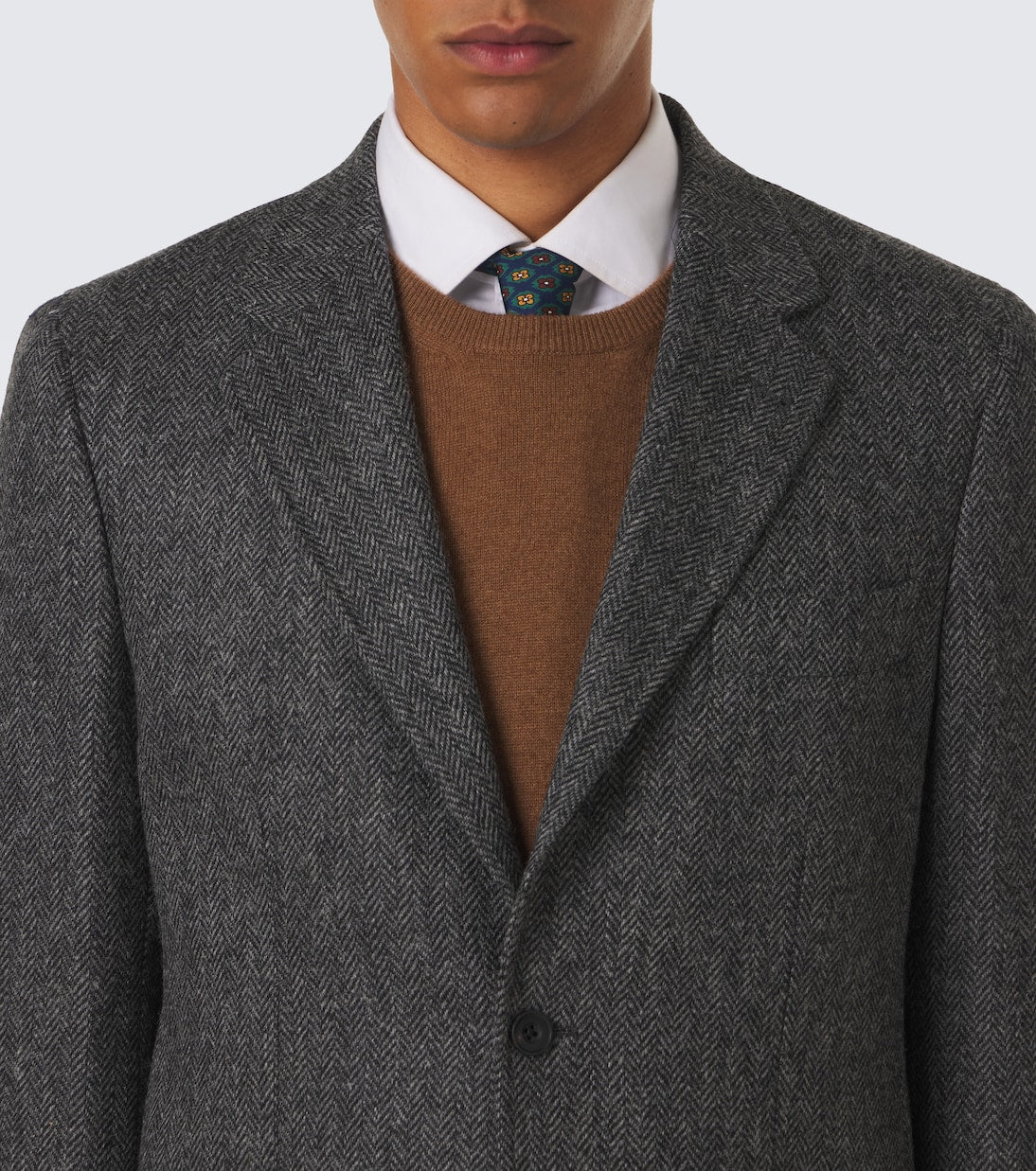 Rubinacci - Herringbone virgin wool blazer