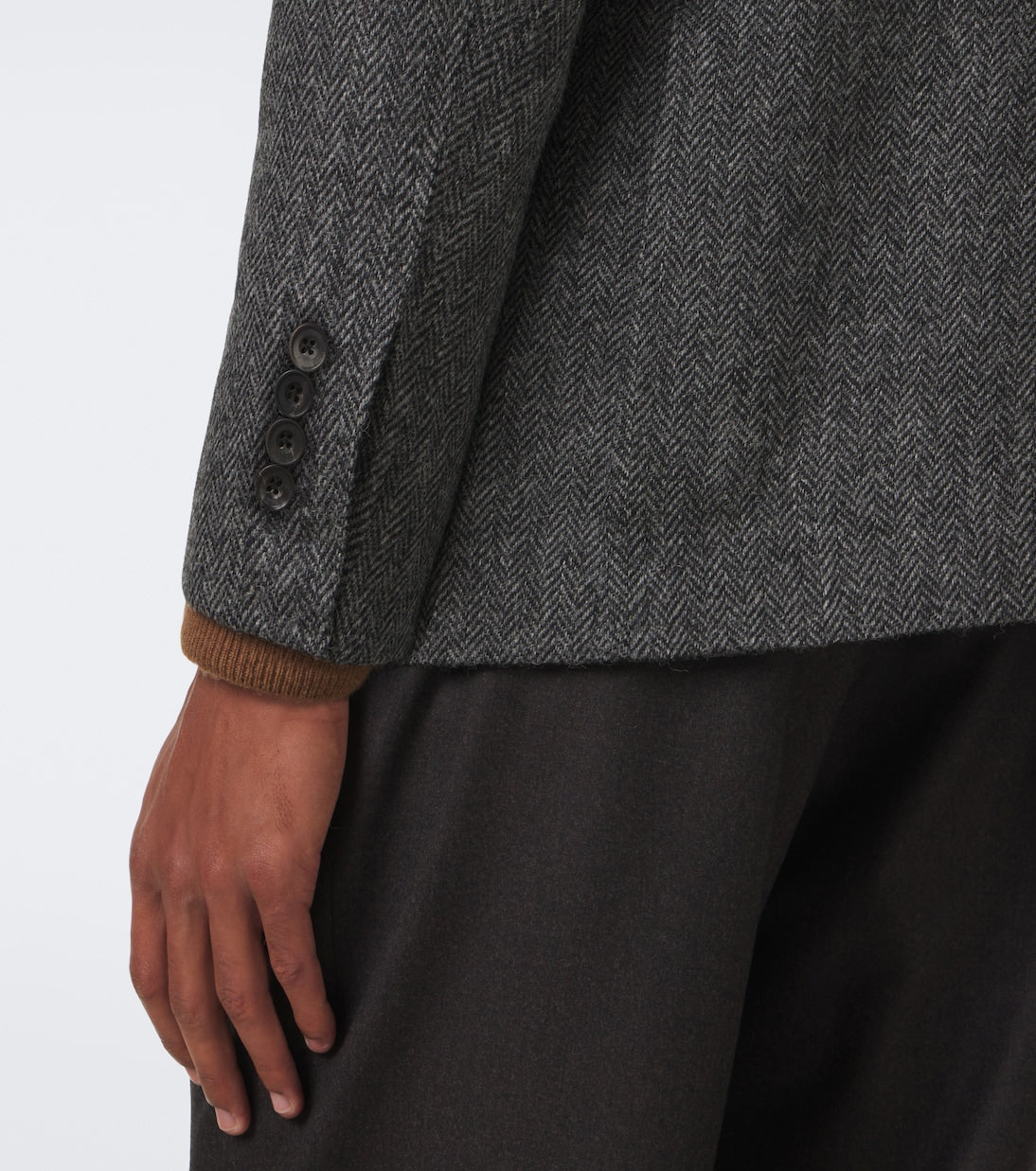 Rubinacci - Herringbone virgin wool blazer