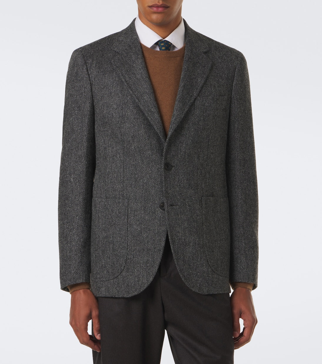 Rubinacci - Herringbone virgin wool blazer
