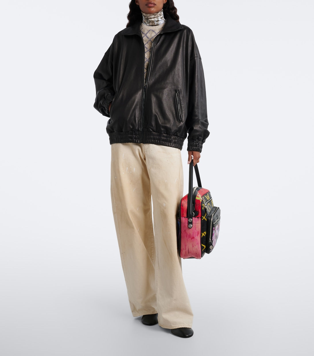 Acne Studios - Camero Camera printed leather shoulder bag