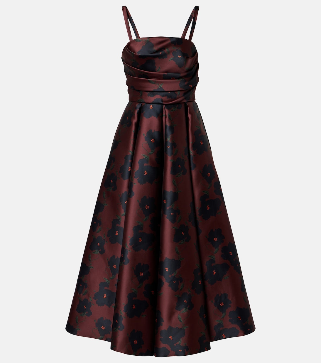 Emilia Wickstead - Jannie floral draped bustier dress