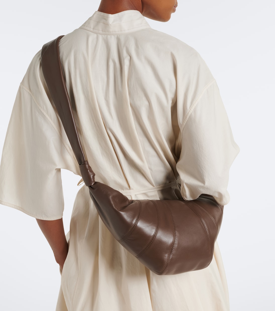 Lemaire - Croissant Medium leather crossbody bag