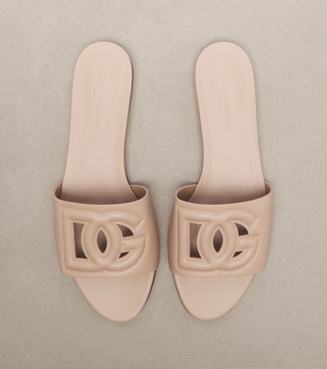 Dolce&Gabbana - DG leather slides