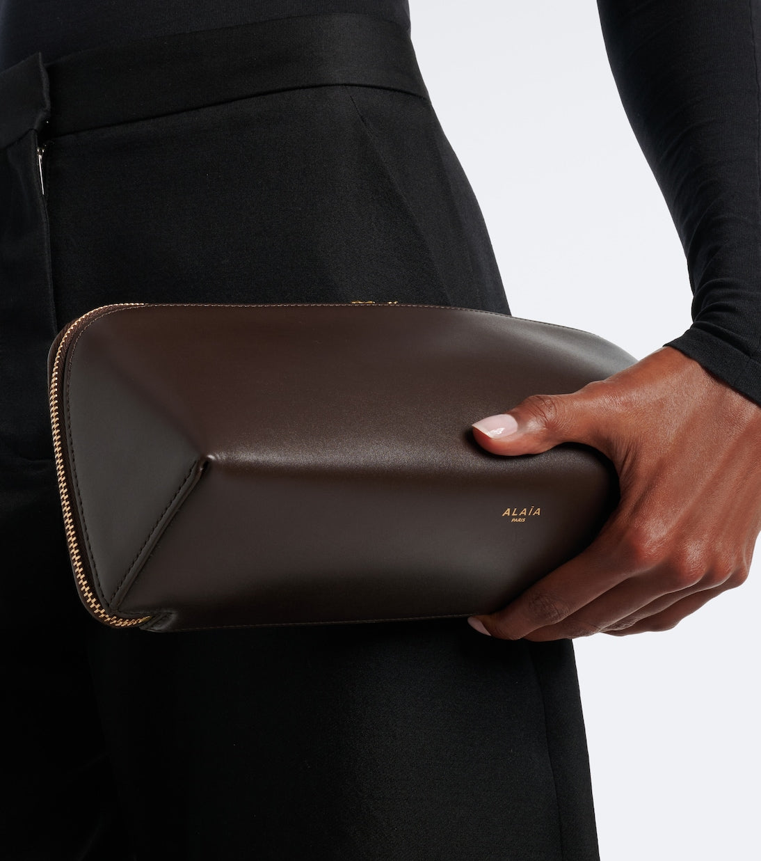 Alaïa - Delta Small leather clutch