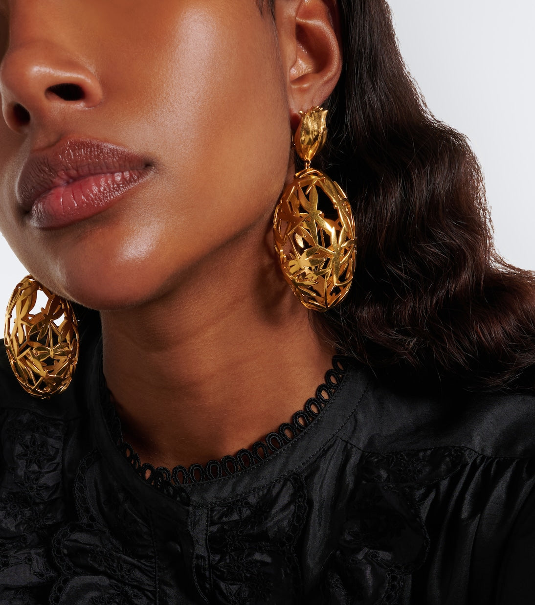 Chloé - Laiton drop earrings