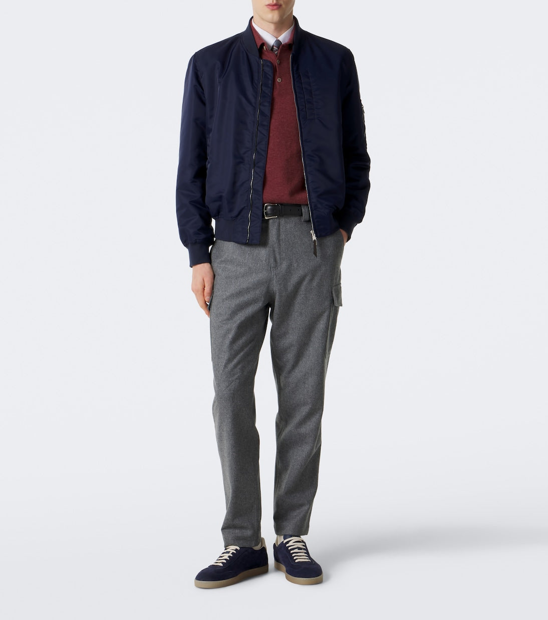 Brunello Cucinelli - Cotton-trimmed bomber jacket