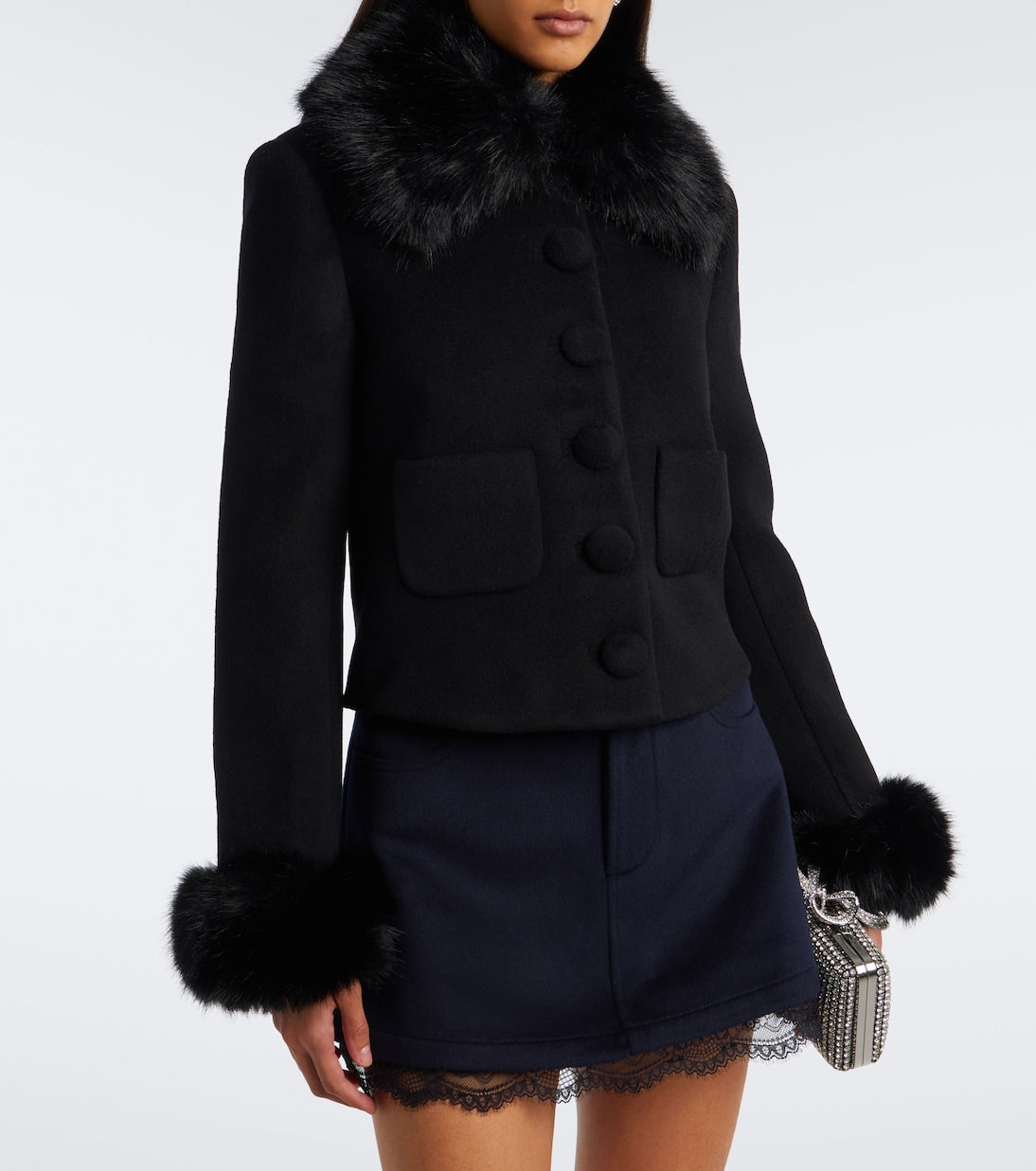 Self-Portrait - Wool-blend jacket