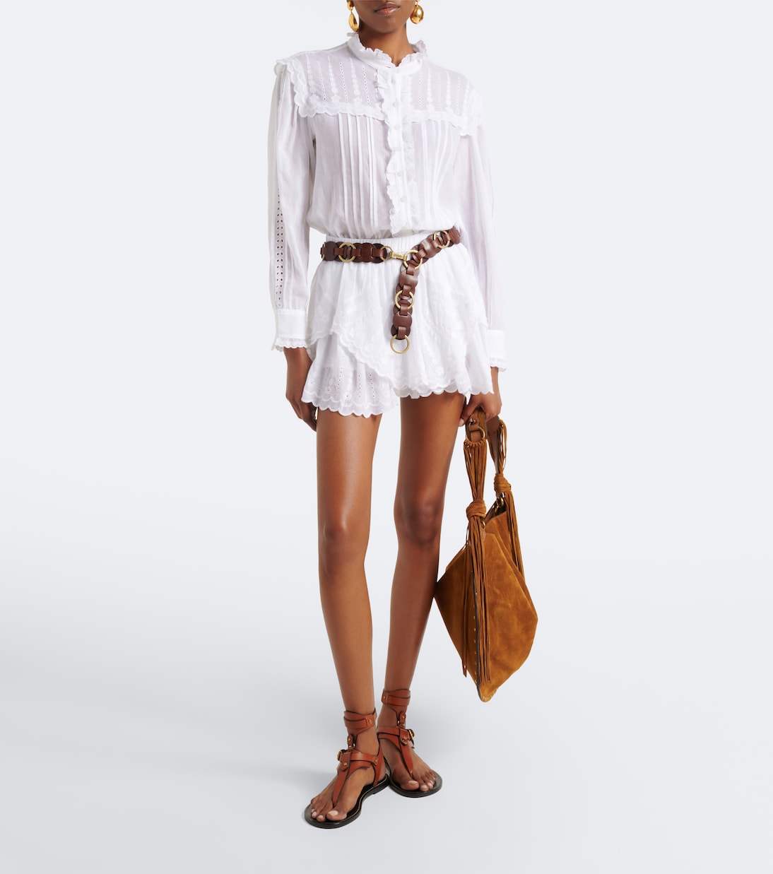 Marant Etoile - Lonzie embroidered cotton voile blouse