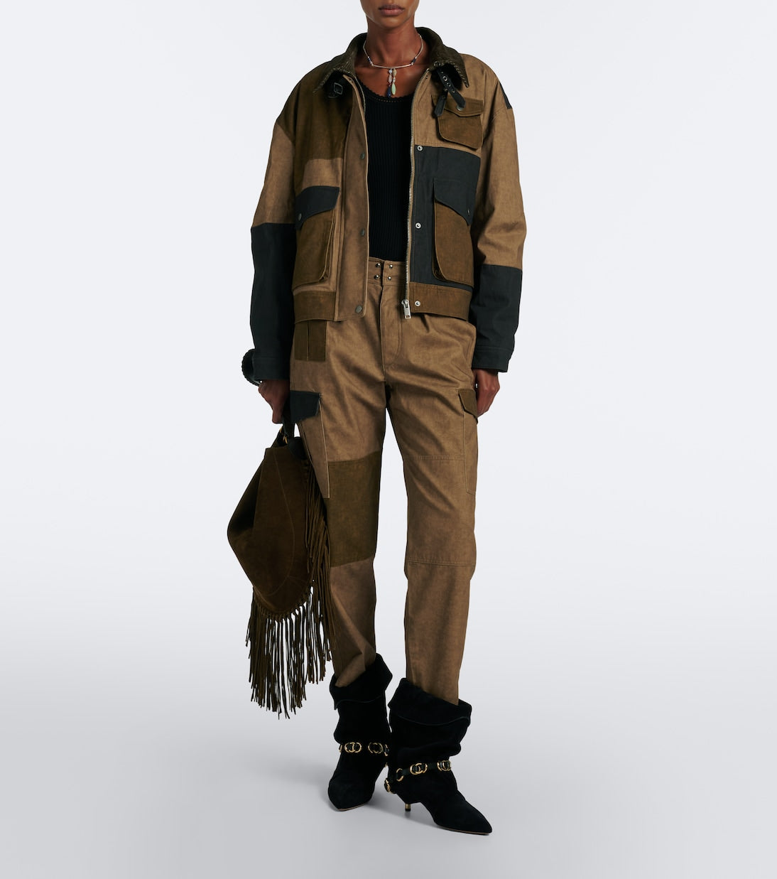 Marant Etoile - Risla patchwork cotton jacket