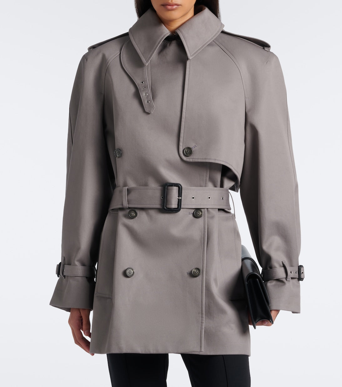 Mugler - Double-breasted cotton trench coat