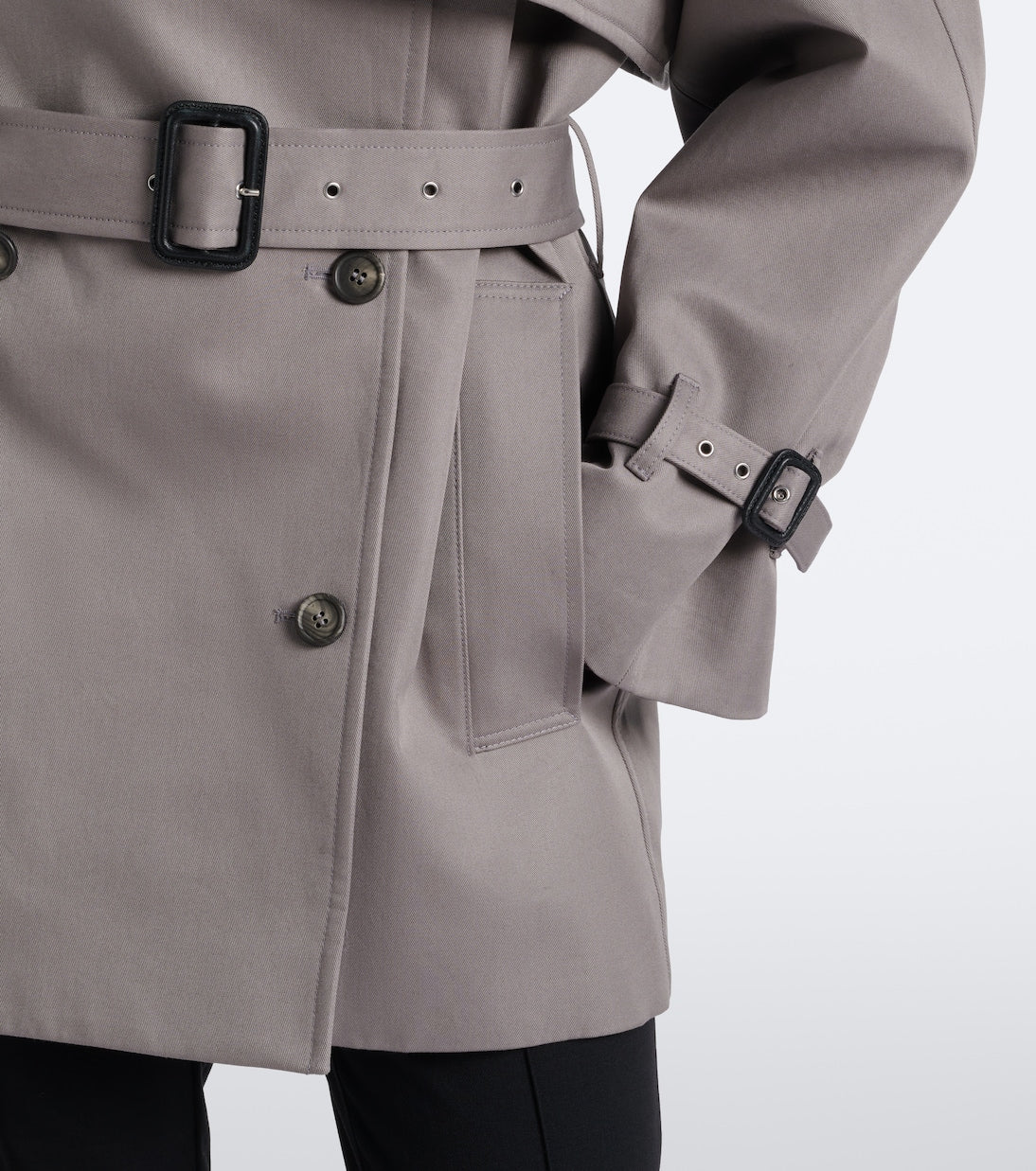 Mugler - Double-breasted cotton trench coat