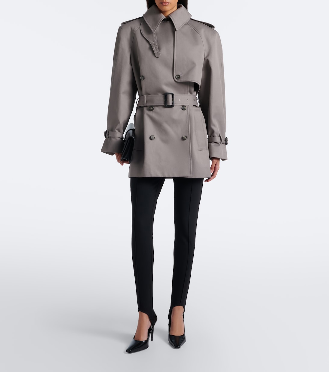 Mugler - Double-breasted cotton trench coat